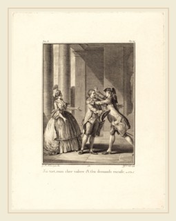 Jean Jacques Le Veau after Jean-Michel Moreau, French (1729-1785), J'ai tort, mon cher ValÃ¨re, et