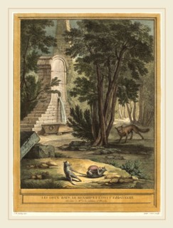 Laurent Cars after Jean-Baptiste Oudry, French (1699-1771), Les deux rats, le renard et l'oeuf (Two
