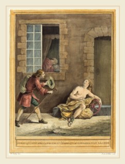 A.-J. de Fehrt after Jean-Baptiste Oudry, French (born 1723), L'homme qui court apres la fortune et