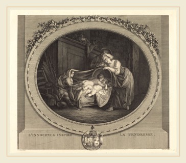 Etienne Claude Voysard after Jean-Honoré Fragonard, French (1746-c. 1812), L'innocence inspire la