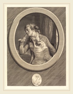 Augustin de Saint-Aubin, French (1736-1807), Comptez sur mes serments, 1789, etching and engraving