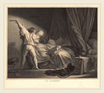 Maurice Blot after Jean-Honoré Fragonard, French (1753-1818), Le Verrou, engraving