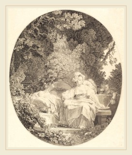 Nicolas Delaunay after Jean-Honoré Fragonard, French (1739-1792), La Bonne MÃ¨re, 1779, etching
