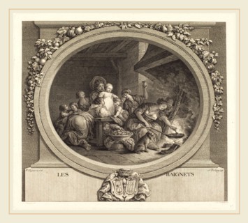 Nicolas Delaunay after Jean-Honoré Fragonard, French (1739-1792), Les Baignets, probably 1782,