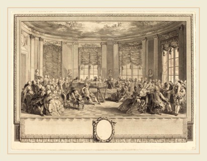 Antoine-Jean Duclos after Augustin de Saint-Aubin, French (1742-1795), Le concert, 1774, etching