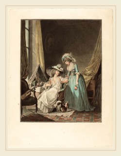 Jean-FranÃ§ois Janinet after Nicolas Lavreince, French (1752-1814), L'aveu difficile (The Difficult
