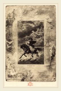 Félix-Hilaire Buhot, French (1847-1898), Ryno et Hermangarde, 1879-1880, etching, drypoint,