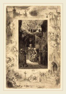 Félix-Hilaire Buhot, French (1847-1898), Le Curé de Cucugnan (The Vicar of Cucugnan), c. 1885,