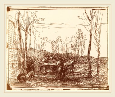 Jean-Baptiste-Camille Corot, French (1796-1875), Luncheon in a Clearing (Un Dejeuner dans la