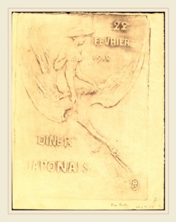 Pierre Roche, Femme et Cygne, 22 fevrier 1912, Diner Japonaise (Woman and Bird, 22 February 1912,