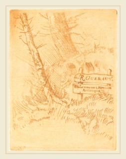 Alphonse Legros, Address of R. Gueraut (Adresse de M.R. Gueraut), French, 1837-1911, etching in