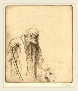 Alphonse Legros, Beggar (Un mendiant), French, 1837-1911, drypoint