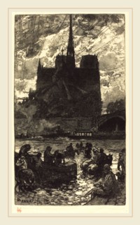 Auguste LepÃ¨re, French (1849-1918), Watering-place behind Notre-Dame (L'abreuvoirderriere