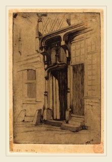 Charles Meryon, French (1821-1868), Porte d'un ancien couvent, Rue Mirabeau, Ã  Bourges (Doorway of