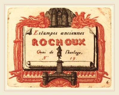 Charles Meryon, French (1821-1868), Adresse de Rochoux, Marchand d'estampes (The Address-Card of