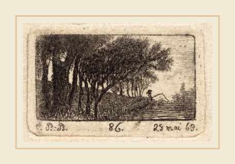 Emmanuel Phélippes-Beaulieu, French (born 1829), The Young Peasant Woman, 1863, etching