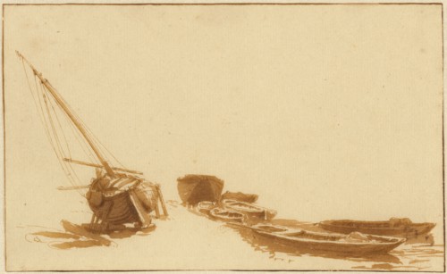 Boats on Shore and in Water
