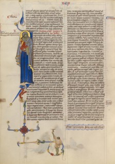 Initial I: Virgin and Child