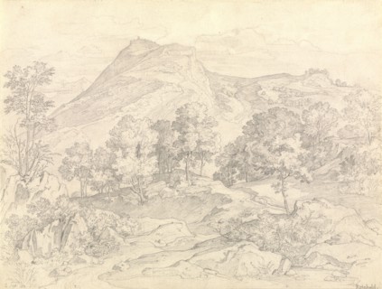 A View of Civitella from the Serpentara next to Olevano