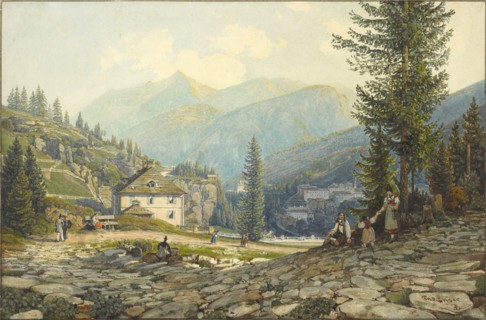 View of the Residence of Archduke Johann in Gastein Hot Springs