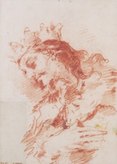 Half Length Figure of a Magi (verso:  A Seated Ruler Half-Length