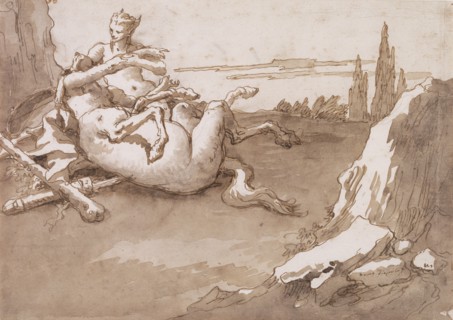 A Centaur and a Female Faun in a Landscape