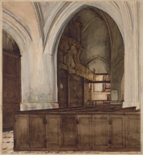 Interior of Abbey of Aramont