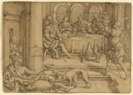 Lazarus Begging for Crumbs from Dives's Table