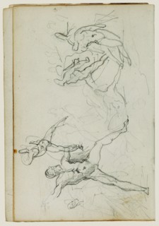 Studies of nude men in combat