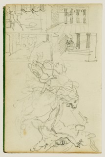 Two compositional studies of a lion hunt