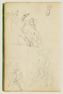Three compositional studies of figure group