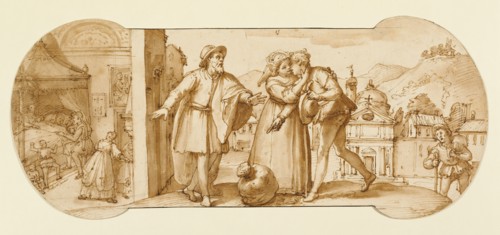 Taddeo Returning Home with the Sack of Stones and in Bed Recover