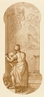 Taddeo in the Sistine Chapel Drawing Michelangelo's Last Judgmen
