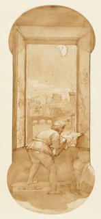 Taddeo Drawing by Moonlight in Calabrese's House