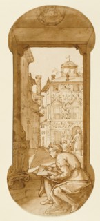 Taddeo Drawing after the Antique,  In the Background Copying a F