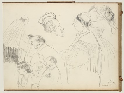 Sketches of Figures at a Funeral