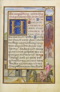Border with Job Mocked by His Wife and Tormented by Two Devils