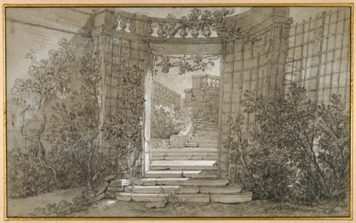 Landscape with a Staircase and a Balustrade
