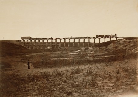 [Trestle Bridge Near Fort Harker, Kansas]