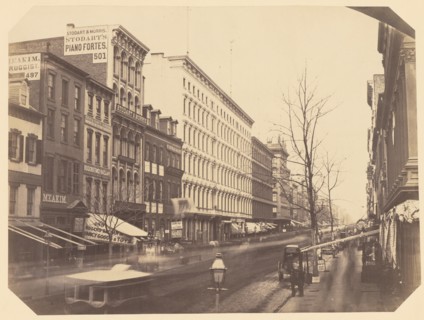 [Broadway, looking north from Broome Street, New York]