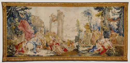 Tapestry: Bacchus et Arainne, Bacchus changé en raisin, from Th