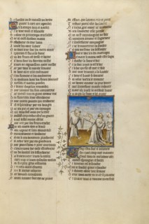 A Husband Beating his Wife with a Stick