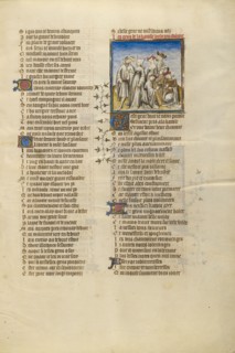 Deduit Dancing with his Companion and the Female Personification