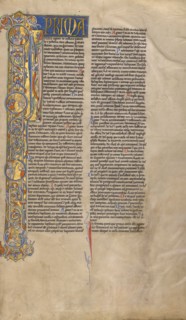 Initial I: Scenes of Secular and Ecclesiastical Justice