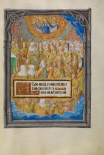 Female Martyrs and Saints Worshipping the Lamb of God