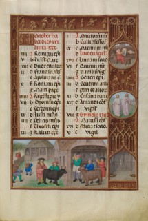 Slaughtering of an Ox and Grape Harvesting,  Zodiacal Sign of Li