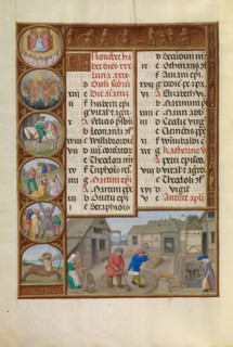 Threshing and Pig Feeding,  Zodiacal Sign of Sagittarius