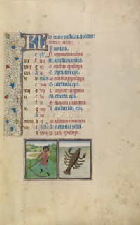 A Man Mowing,  Zodiacal Sign of Cancer