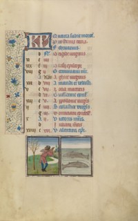 A Man Chopping a Tree,  Zodiacal Sign of Pisces