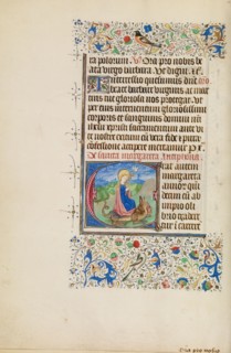 Initial E: Saint Margaret and a Dragon